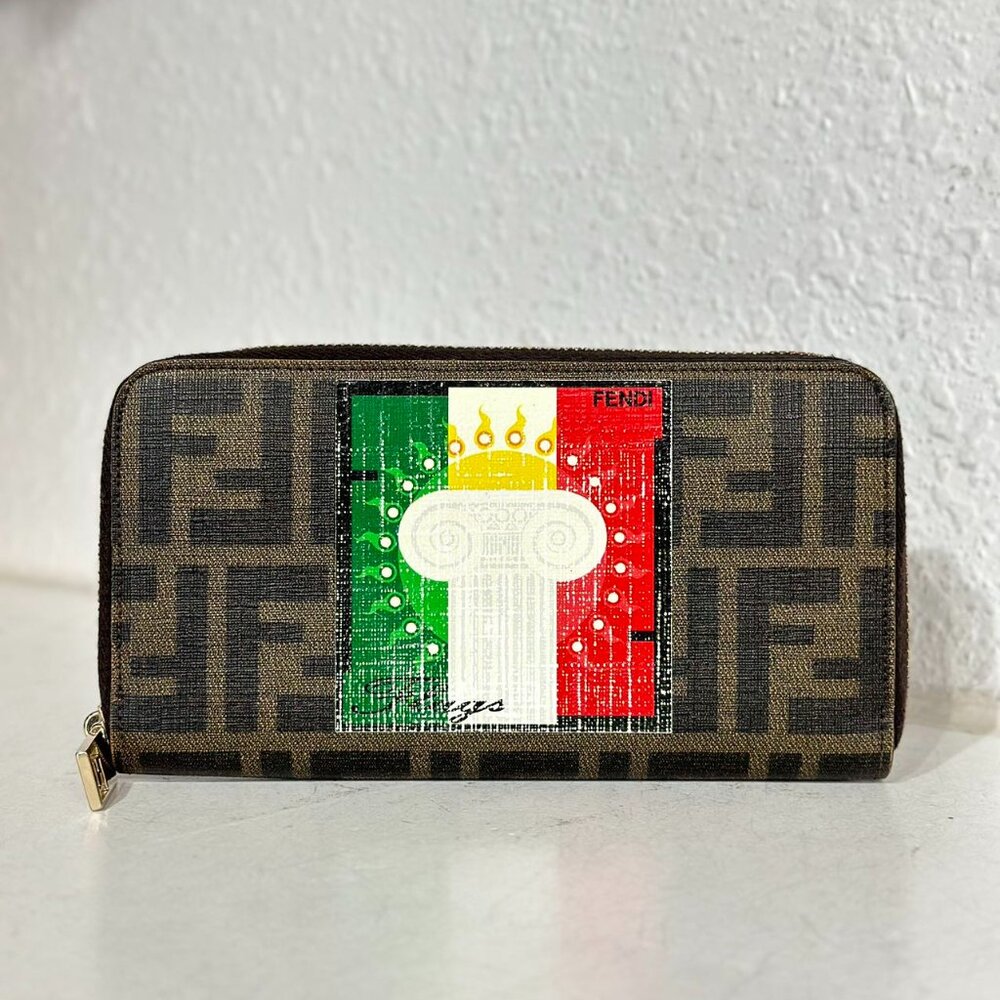 Fendi FF Logo Leather Wallet